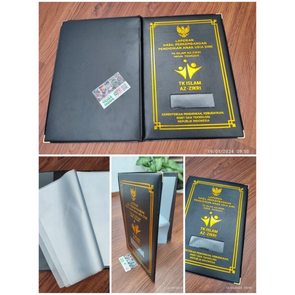 Map Rapor Custom - Hard Cover - Hotprint Foil Timbul Emboss